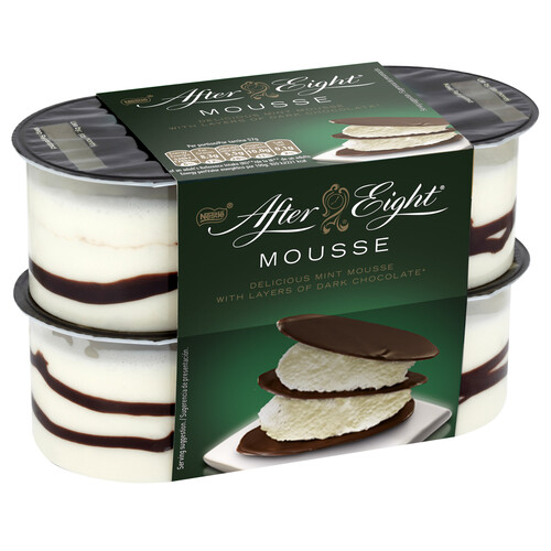 Alcampo AFTER EIGHT Mousse de menta con capas de chocolate negro crujiente AFTER EIGHT 4 x 57 g