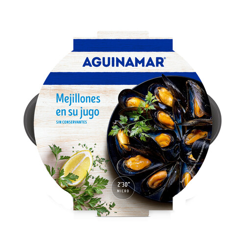Alcampo AGUINAMAR Mejillones cocidos en su jugo 500 g