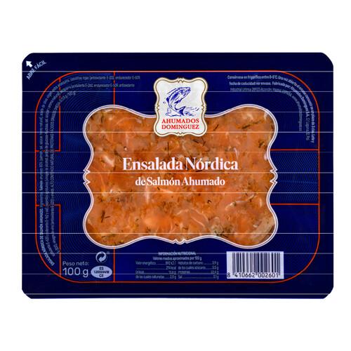 Alcampo AHUMADOS DOMINGUEZ Ensalada nórdica de salmón ahumado 100g
