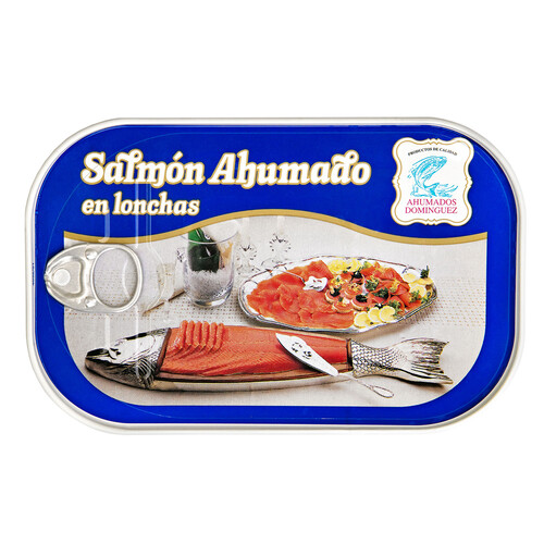 Alcampo AHUMADOS DOMINGUEZ Salmón ahumado en lonchas AHUMADOS DOMINGUEZ 425 gr