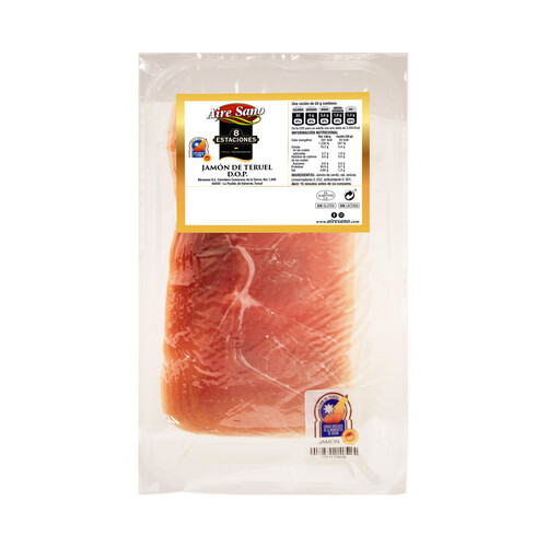 Alcampo AIRESANO Jamón curado con denominación de origen protegida jamón de Teruel AIRESANO 8 Estaciones 100 g