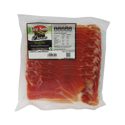 Alcampo AIRESANO Jamón serrano curado raza Duroc sin gluten y sin lactosa cortado en lonchas AIRESANO 150 g