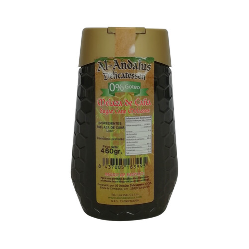 Alcampo AL ANDALUS DELICATESSEN Miel de caña (melaza) antigoteo 460 g