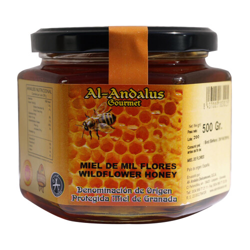 Alcampo AL ANDALUS Miel de mil flores D.O.P Granada 500 g