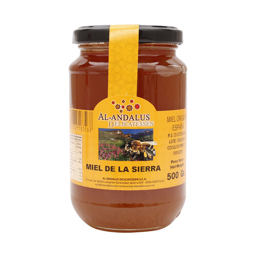 Alcampo AL ANDALUS Miel multifloral de la sierra D.O.P Granada 500 g