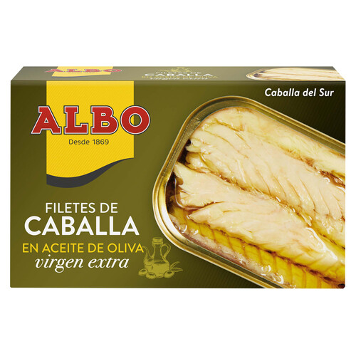 Alcampo ALBO Caballa del sur en aceite de oliva virgen extra en filetes lata de 85 g
