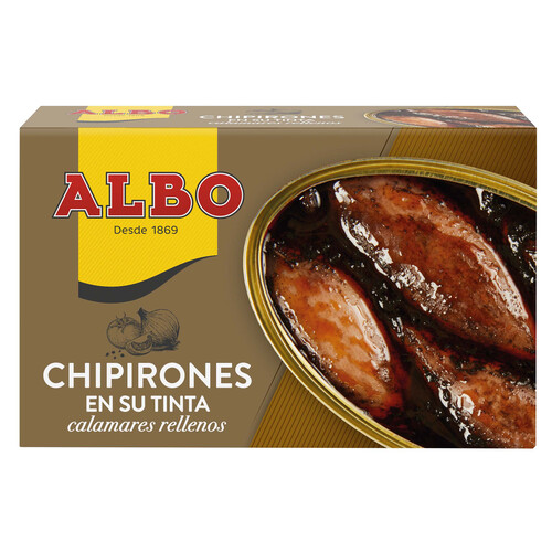 Alcampo ALBO Chipirones rellenos en su tinta lata de 72 g