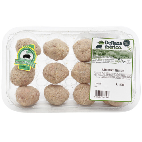 Alcampo Albóndigas de carne de cerdo ibérico sin gluten DERAZA 400 g