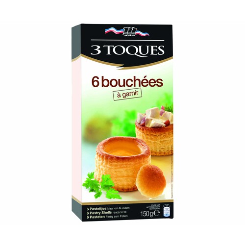 Alcampo 3 TOQUES Vol-Au-Vents 6 uds. de 25 g