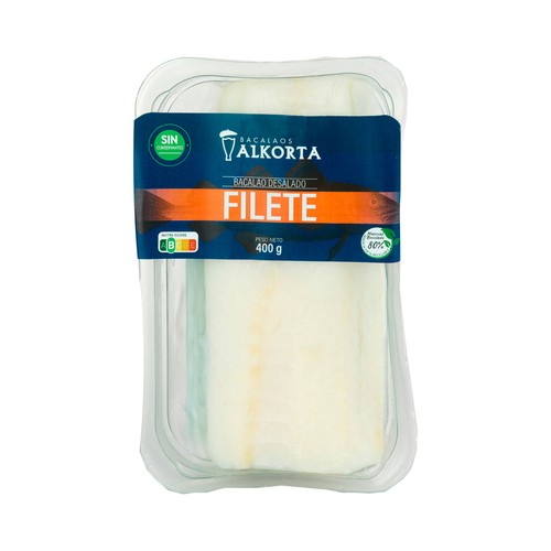 Alcampo ALKORTA Bacalao desalado en filetes 400 g