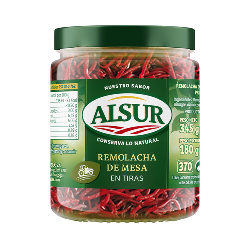 Alcampo ALSUR Remolacha en tiras de mesa 180 g