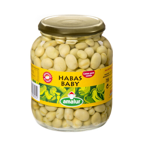 Alcampo AMALUR Habas baby frasco de 425 g