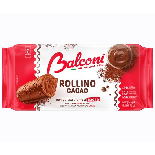 Alcampo BALCONI Rollinos de Cacao 6 uds. de 37 g