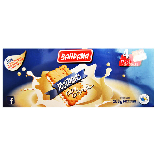 Alcampo BANDAMA Galleta tostada con crema 200 g