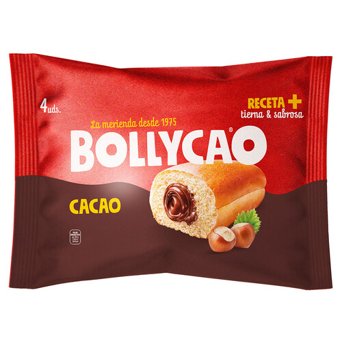 Alcampo BOLLYCAO Bollos rellenos de cacao 4 x 60 g