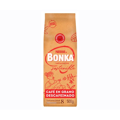 Alcampo BONKA Café grano descafeinado 500 g