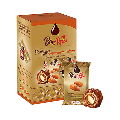 Alcampo BONROLL Bombón con almendras 112 g