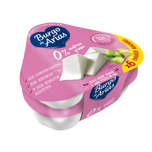 Alcampo BURGO DE ARIAS Queso 0% grasa 6 x 72 g