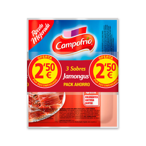 Alcampo CAMPOFRIO Salchichas jamongus 170gX3