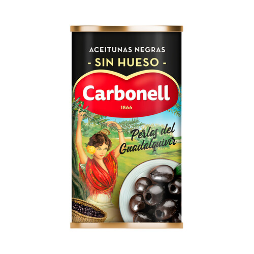 Alcampo CARBONELL Aceitunas negras si hueso 150 g