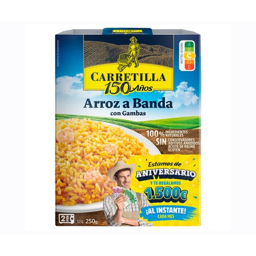 Alcampo CARRETILLA Arroz a banda con gambas 250 g