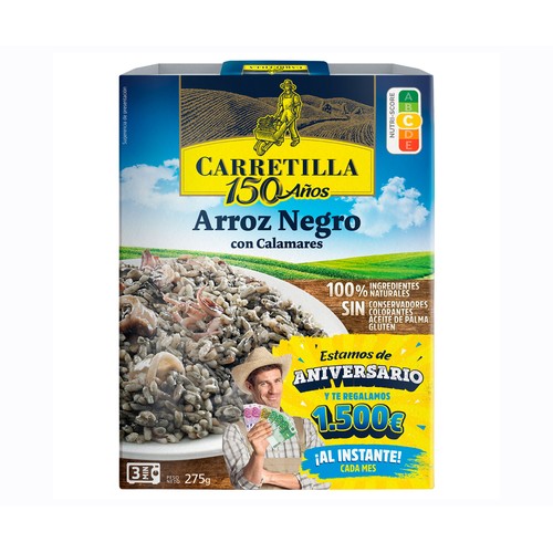 Alcampo CARRETILLA Arroz negro con calamares 300 g