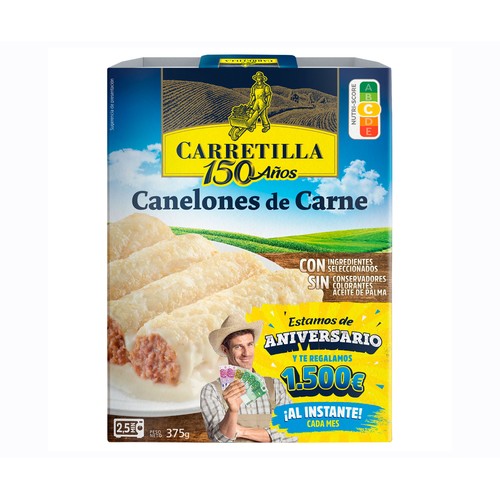 Alcampo CARRETILLA Canelones de carne 375 g