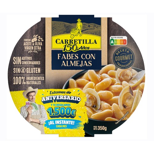 Alcampo CARRETILLA Fabes con almejas gourmet 350 g
