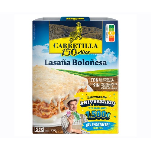 Alcampo CARRETILLA Lasaña a la boloñesa 375 g