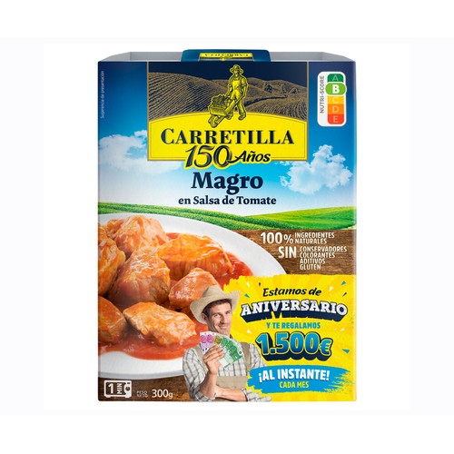 Alcampo CARRETILLA Magro en salsa de tomate 300 g