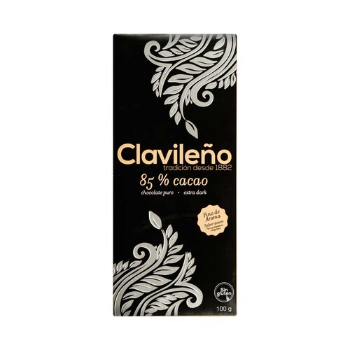 Alcampo CLAVILEÑO Chocolate negro 85% 100 g