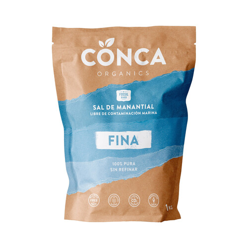 Alcampo CONCA Sal de manantial fina ecológica 1 kg