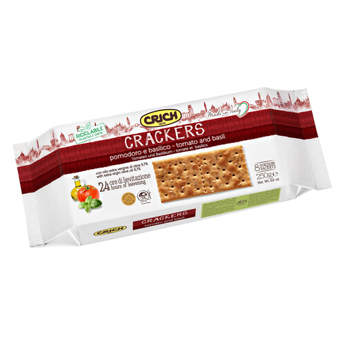 Alcampo CRICH Crackers con tomate y albahaca 250 g