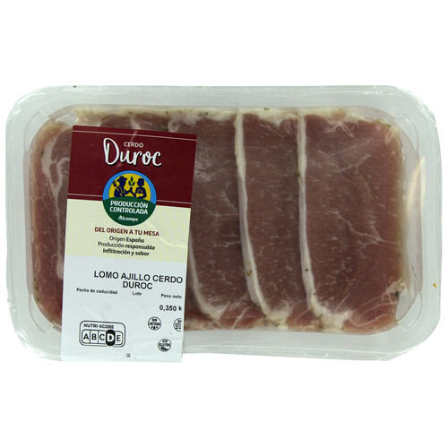 Alcampo ALCAMPO CULTIVAMOS LO BUENO Bandeja Con Filetes De Lomo Al Ajillo De Cerdo Raza Duroc 350 G