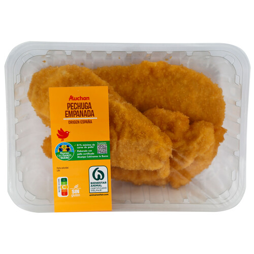 Alcampo ALCAMPO CULTIVAMOS LO BUENO Bandeja con filetes de pechuga de pollo empanados 400 g