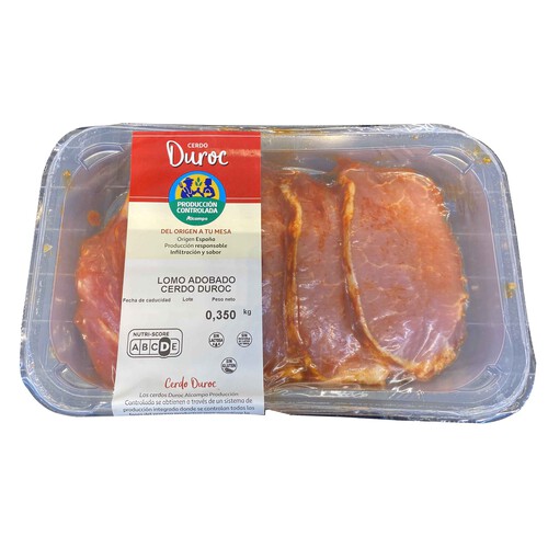Alcampo ALCAMPO CULTIVAMOS LO BUENO Bandeja con filetes de lomo adobado de cerdo raza Duroc 350 g