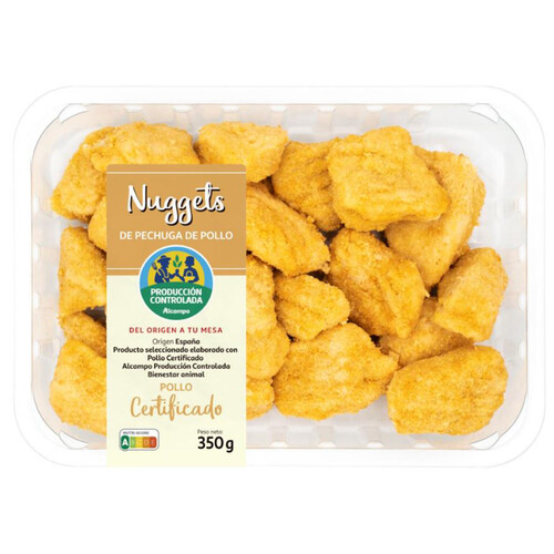 Alcampo ALCAMPO CULTIVAMOS LO BUENO Bandeja De Nuggets (trocitos De Pechuga De Pollo Empanada) 350 G