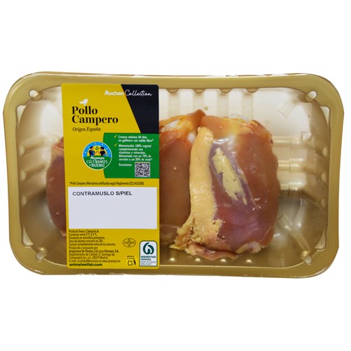 Alcampo ALCAMPO CULTIVAMOS LO BUENO Contramuslos de pollo campero sin piel Bandeja