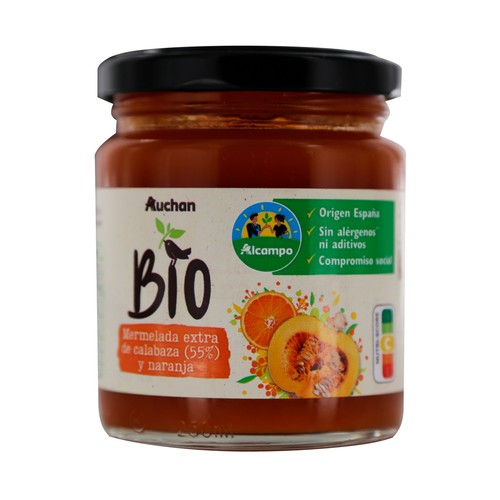 Alcampo ALCAMPO CULTIVAMOS LO BUENO ECOLÓGICO Mermelada extra de calabaza y naranja ecológica 250 g