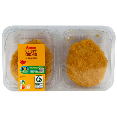 Alcampo ALCAMPO CULTIVAMOS LO BUENO Hamburguesas crispy de pollo certificado 2 x 100 g