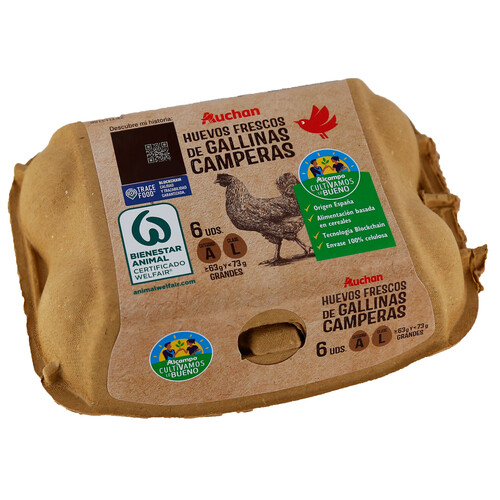 Alcampo ALCAMPO CULTIVAMOS LO BUENO Huevos de gallinas camperas clase L y cat. A 6 uds