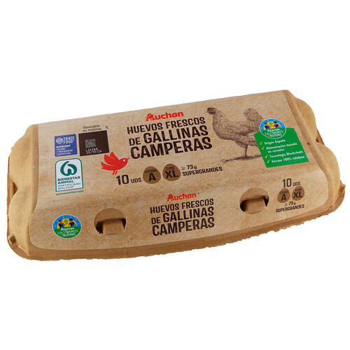 Alcampo ALCAMPO CULTIVAMOS LO BUENO Huevos de gallinas camperas clase XL y cat. A 10 uds