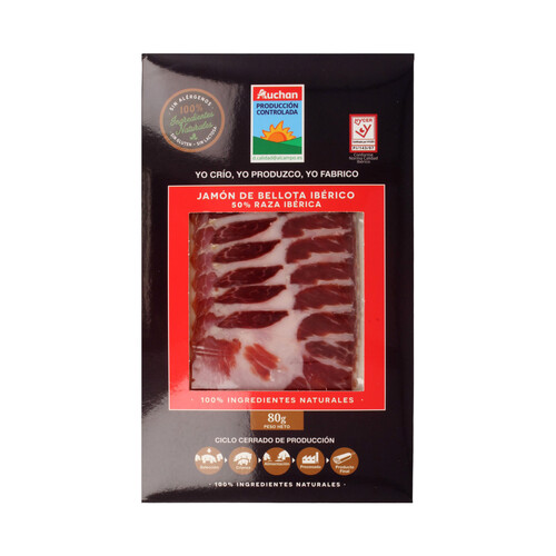 Alcampo ALCAMPO CULTIVAMOS LO BUENO Jamón de bellota ibérico (50% raza ibérica) 80 g