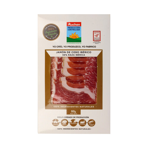 Alcampo ALCAMPO CULTIVAMOS LO BUENO Jamón de cebo ibérico (50% raza ibérica) 80 g