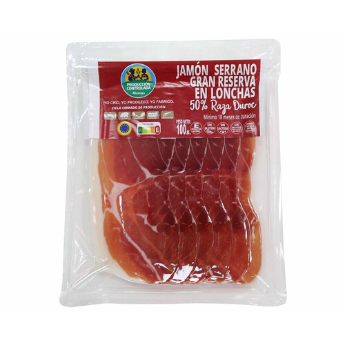 Alcampo ALCAMPO CULTIVAMOS LO BUENO Jamón gran reserva (50% raza Duroc) cortado en lonchas 100 g