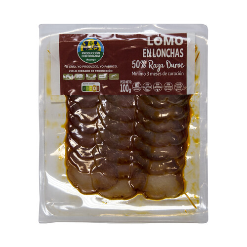 Alcampo ALCAMPO CULTIVAMOS LO BUENO Lomo curado (50% raza Duroc) cortado en lonchas 100 g