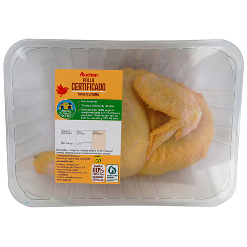 Alcampo ALCAMPO CULTIVAMOS LO BUENO Medio pollo certificado especial barbacoa Bandeja