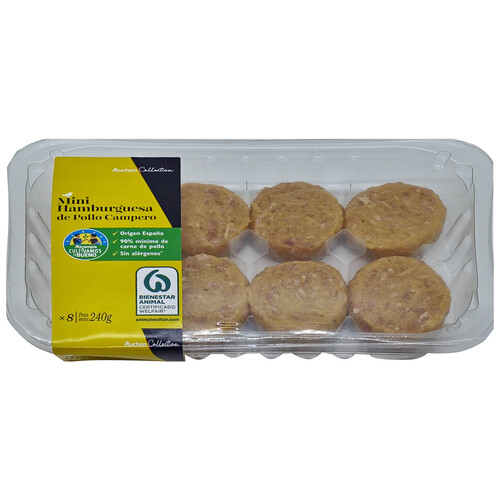 Alcampo ALCAMPO CULTIVAMOS LO BUENO Mini hamburguesas de pollo campero 8 x 30 g