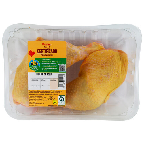 Alcampo ALCAMPO CULTIVAMOS LO BUENO Muslos de pollo certificado con piel Bandeja