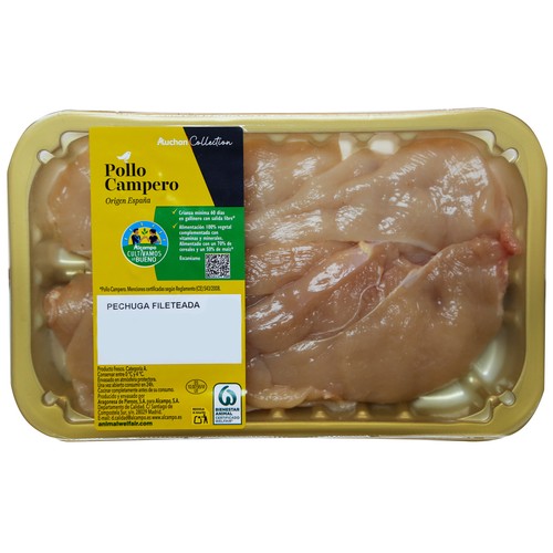 Alcampo ALCAMPO CULTIVAMOS LO BUENO Pechuga de pollo campero fileteada Bandeja